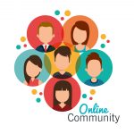 online community design, vector illustration eps10 graphic